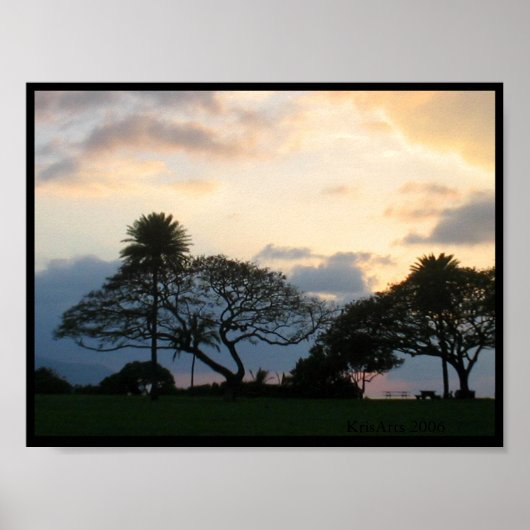 Poster Coucher de soleil de Haleiwa (Devant)