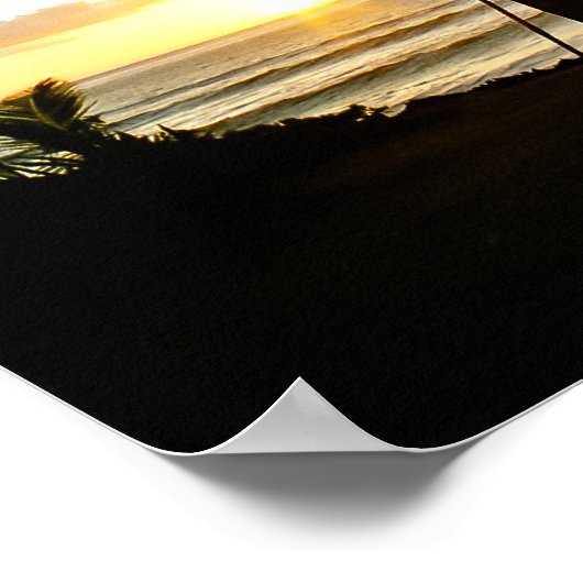 Poster Coucher de soleil de Haleiwa (Coin)
