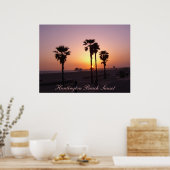 Poster Coucher de soleil de Huntington Beach (Cuisine)