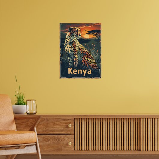 Poster Coucher de soleil de Kenya Cheeatah (Salon 2)