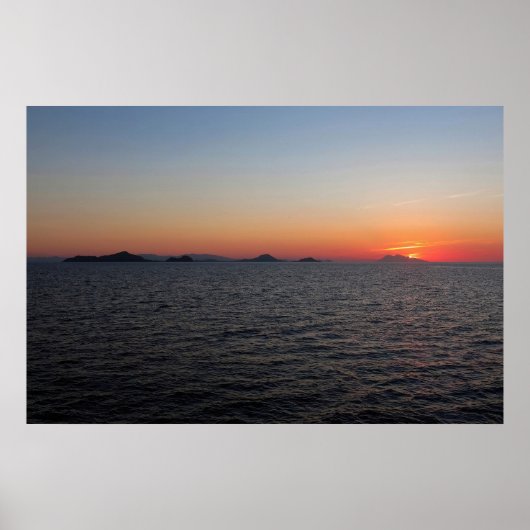Poster Coucher de soleil de Komodo (Devant)