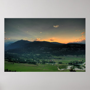 Poster Coucher de soleil de la crête Est