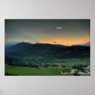 Poster Coucher de soleil de la crête Est