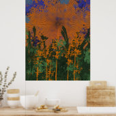 Poster Coucher de soleil de la forêt (Cuisine)