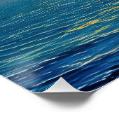 Poster Coucher de soleil de la mer d'Orange (Coin)