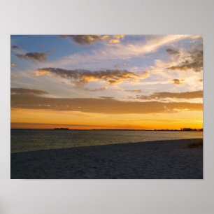 Poster Coucher de soleil de la plage de Pensacola