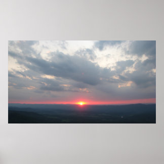 Poster Coucher de soleil de la vallée de Shenandoah