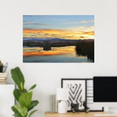 Poster Coucher de soleil de Laguna Nimez, El Calafate, Ar (Bureau à domicile)