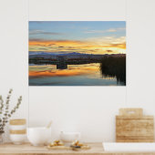 Poster Coucher de soleil de Laguna Nimez, El Calafate, Ar (Cuisine)