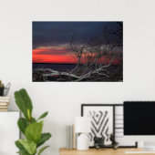 Poster Coucher De Soleil De L'Arbre Morte, S Cyr (Bureau à domicile)