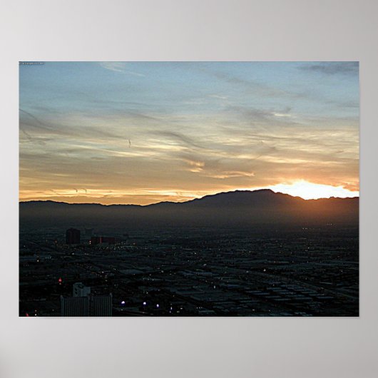 Poster Coucher de soleil de Las Vegas (Devant)