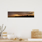 Poster Coucher de soleil de l'édifice en pierre (Cuisine)