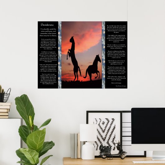 Poster Coucher de soleil de l'étoile noire de Desiderata (Bureau à domicile)