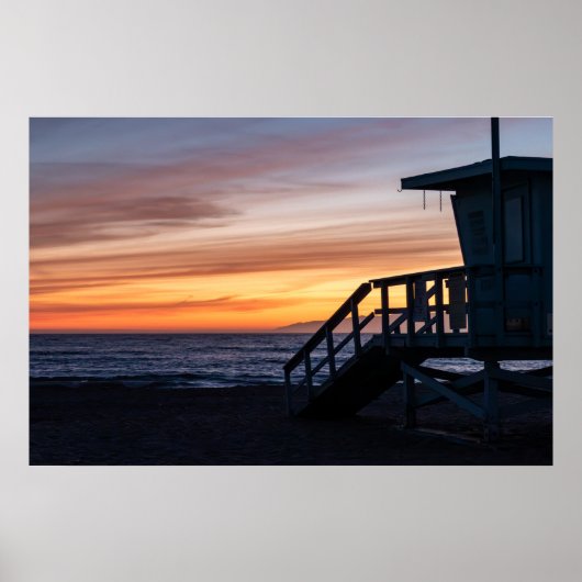 Poster Coucher de soleil de l'heure d'or - Venice Beach,  (Devant)