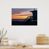 Poster Coucher de soleil de l'heure d'or - Venice Beach,  (Cuisine)