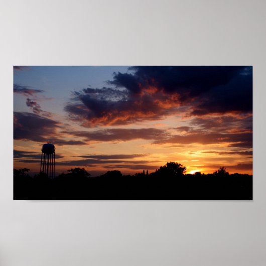 Poster Coucher de soleil de l'Iowa (Devant)
