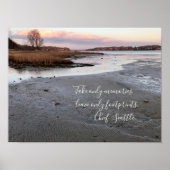 Poster Coucher de soleil de l'océan d'hiver (Devant)