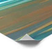 Poster Coucher de soleil de l'océan en orange et bleu (Coin)