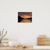 Poster Coucher de soleil de loch (Cuisine)