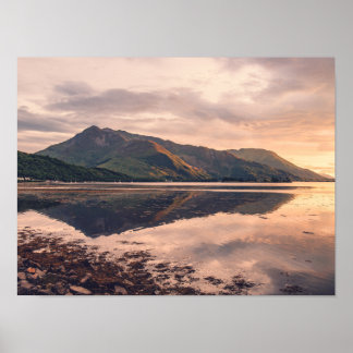 Poster Coucher de soleil de loch