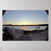 Poster Coucher de soleil de Maine Dock (Devant)