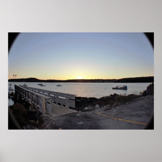 Poster Coucher de soleil de Maine Dock (Devant)