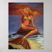 Poster Coucher de soleil de Mermaid (Devant)