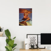 Poster Coucher de soleil de Mermaid (Bureau à domicile)