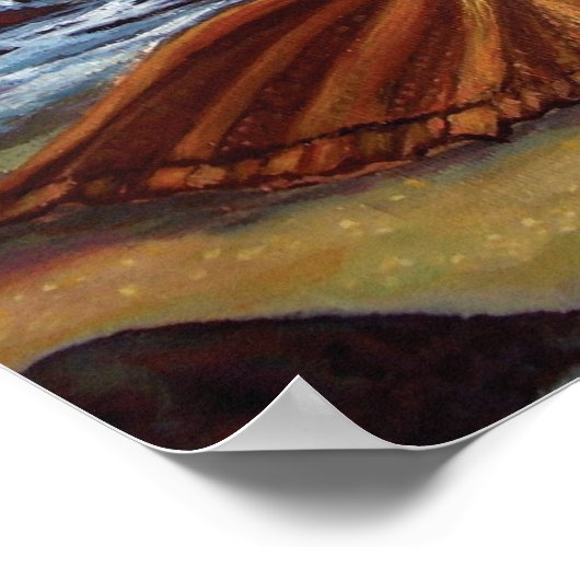 Poster Coucher de soleil de Mermaid (Coin)