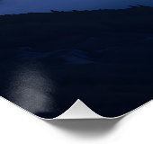 Poster Coucher de soleil de montagne Iridescente (Coin)