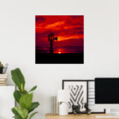Poster Coucher de soleil de moulin (Bureau à domicile)