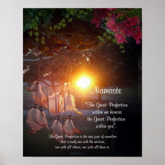 Poster coucher de soleil de Namaste Dreamcatcher (Devant)
