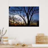 Poster Coucher de soleil de novembre de ma fenêtre (Cuisine)