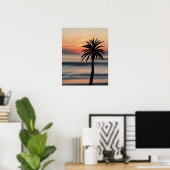 Poster Coucher de soleil de Palm (Bureau à domicile)