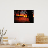 Poster Coucher de soleil de Palm (Cuisine)