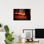 Poster Coucher de soleil de Palm (Bureau à domicile)