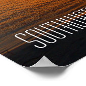 Poster Coucher de soleil de palmier tropical à Belize (Coin)