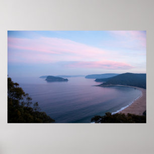 Poster Coucher de soleil de Pink Pearl Beach