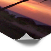 Poster Coucher de soleil de plage tropical (Coin)