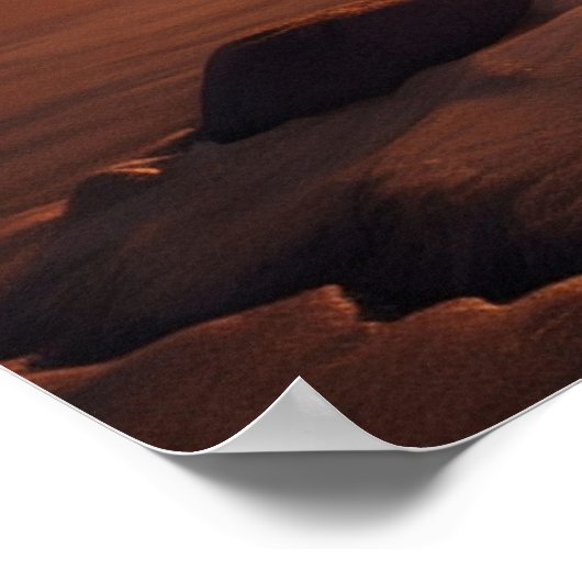 Poster Coucher de soleil de plage tropical (Coin)