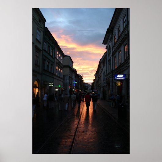 Poster Coucher de soleil de Pologne (Devant)