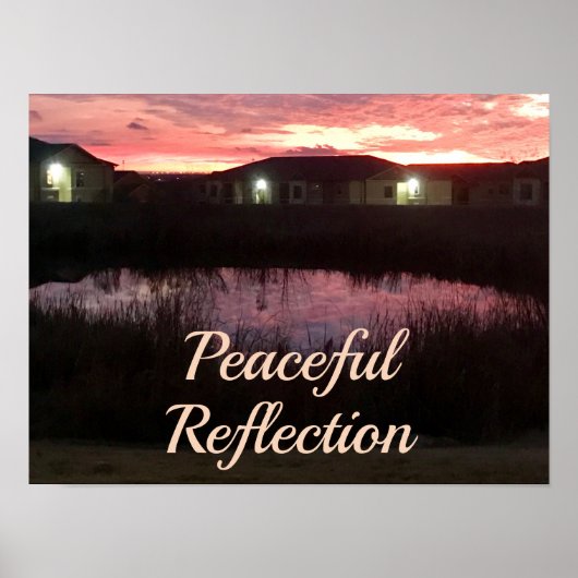 Poster Coucher de soleil de réflexion pacifique sur l'éta (Devant)