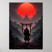 Poster Coucher de soleil de Samurai (Devant)
