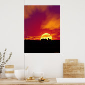 Poster Coucher de soleil de Stonehenge (Cuisine)