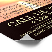 Poster Coucher de soleil de vacances, Annonce de l'agent  (Coin)