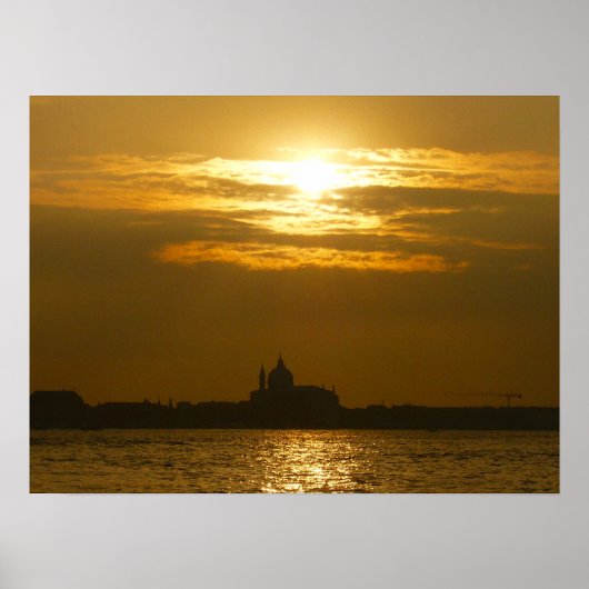 Poster coucher de soleil de venise (Devant)