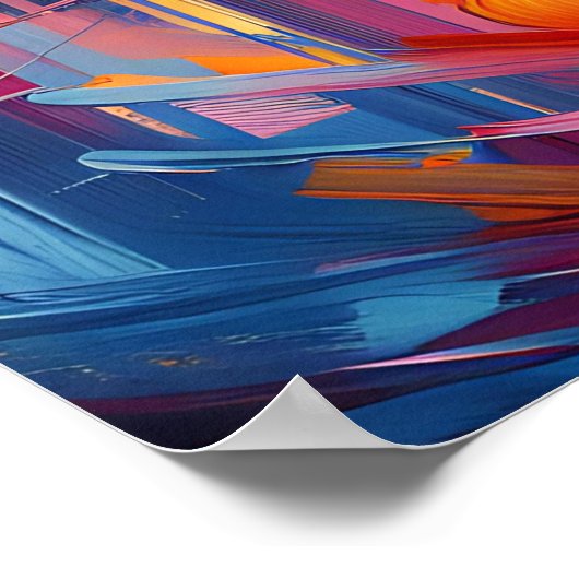 POSTER COUCHER DE SOLEIL DE VILLE (Coin)