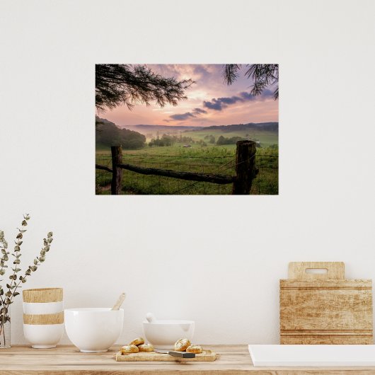 Poster Coucher de soleil de Virginie (Cuisine)