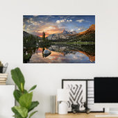 Poster Coucher de soleil d'Echo Peaks du lac Echo - Yosem (Bureau à domicile)
