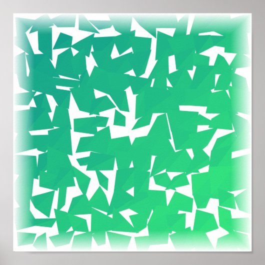 Poster Coucher de soleil dégradé Low-Poly - Art numérique (Devant)